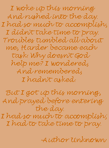 Praying Daily in Necessary